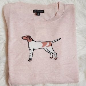 NWT J. Crew dog printed crew neck sweater